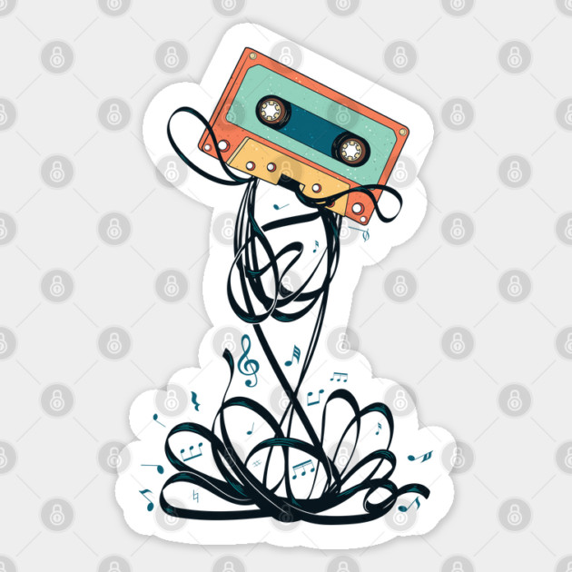 Cassette Tape Sticker by GoshWow®