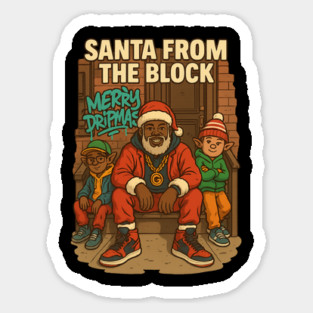 Santa From The Block Magnet