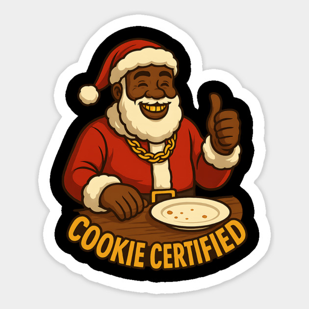 Cookie Certified - Black Santa Magnet by UrbanLifeApparel