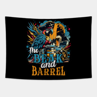 The Beak and Barrel Tavern Pub Orlando Florida Theme Park Distressed Look Tapestry