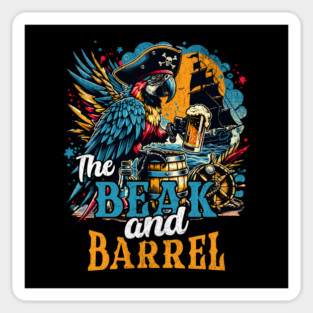 The Beak and Barrel Tavern Pub Orlando Florida Theme Park Distressed Look Magnet