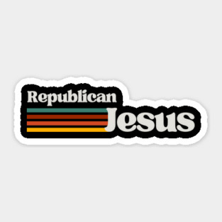 Republican-Jesus Sticker