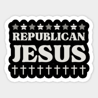 Republican-Jesus Sticker