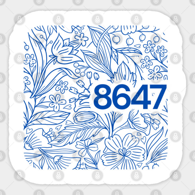 8647 Sticker by Creatifly Graphic Tees