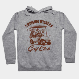 Golf Player Golfer Dachshund Swinging Wieners Golf Club Hoodie