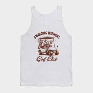 Golf Player Golfer Dachshund Swinging Wieners Golf Club Tank Top