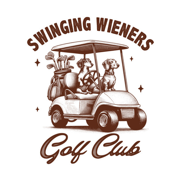Golf Player Golfer Dachshund Swinging Wieners Golf Club T-Shirt