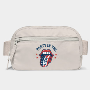 Party In The USA Lips Tongue Flag 4th of July Design Bag