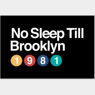 No Sleep Till Brooklyn 1981 Subway Sign Style Posters and Art