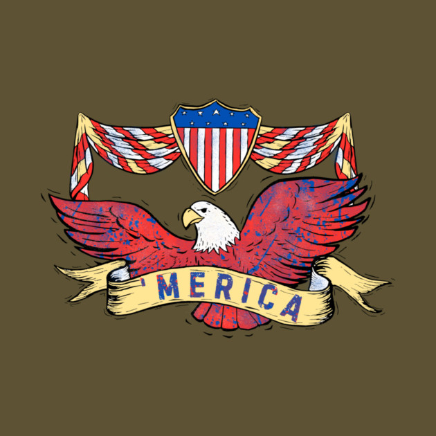 4th of July Bald Eagle Merica by The WYLD Tribe