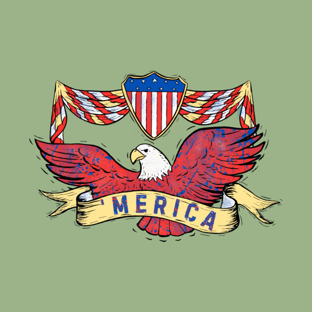 4th of July Bald Eagle Merica by The WYLD Tribe