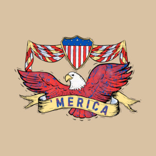 4th of July Bald Eagle Merica T-Shirt