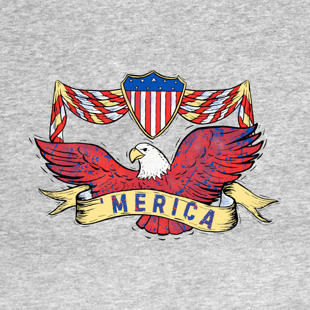 4th of July Bald Eagle Merica by The WYLD Tribe