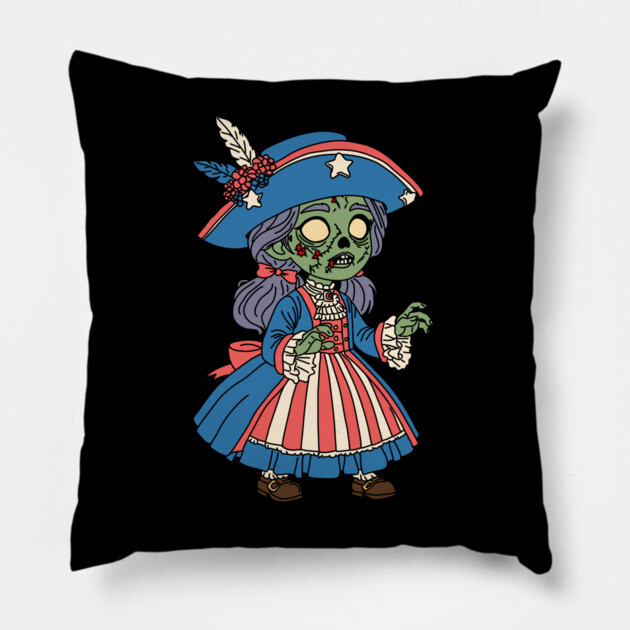 4th of July Zombie Pillow by H. R. Sinclair