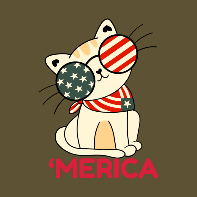 4th Of July Cat Merica by The WYLD Tribe