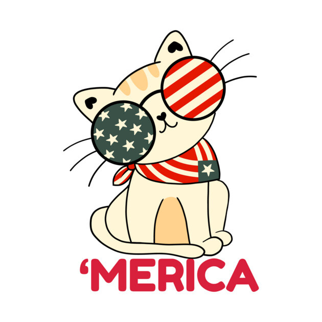 4th Of July Cat Merica by The WYLD Tribe