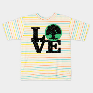 Love Green Mana Magic The Gathering Kids T-Shirt