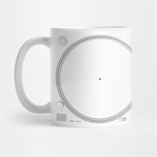 Turntable - Black on White Mug