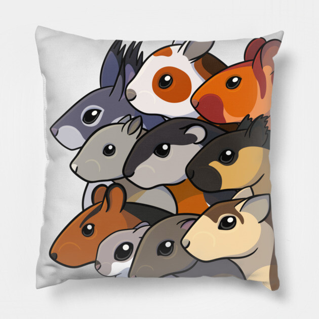So Many Squirrels Pillow by DeguArts