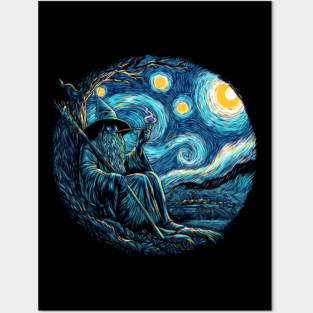 Starry Wizard Posters and Art