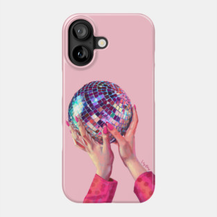 Pink glamorous disco ball Phone Case