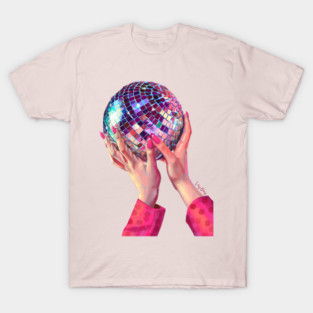 Pink glamorous disco ball T-Shirt