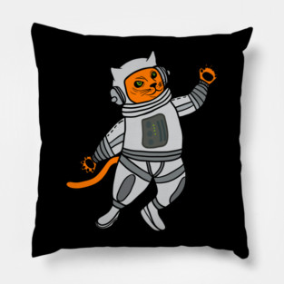 Cat in Space Astronaut Cats Pillow