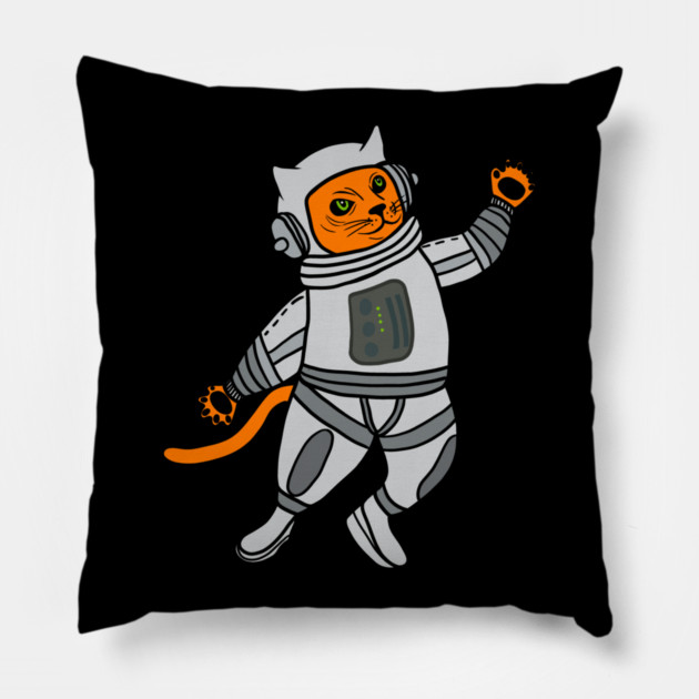 Cat in Space Astronaut Cats Pillow by logiamerch