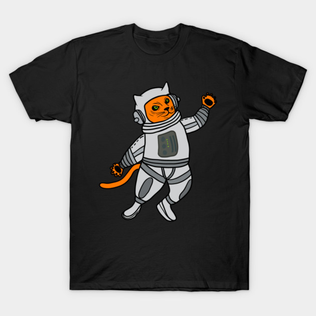 Cat in Space Astronaut Cats T-Shirt by logiamerch