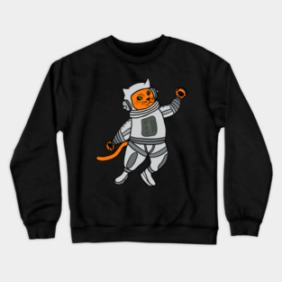 Cat in Space Astronaut Cats Crewneck Sweatshirt