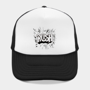 black rush retro band logo Hat