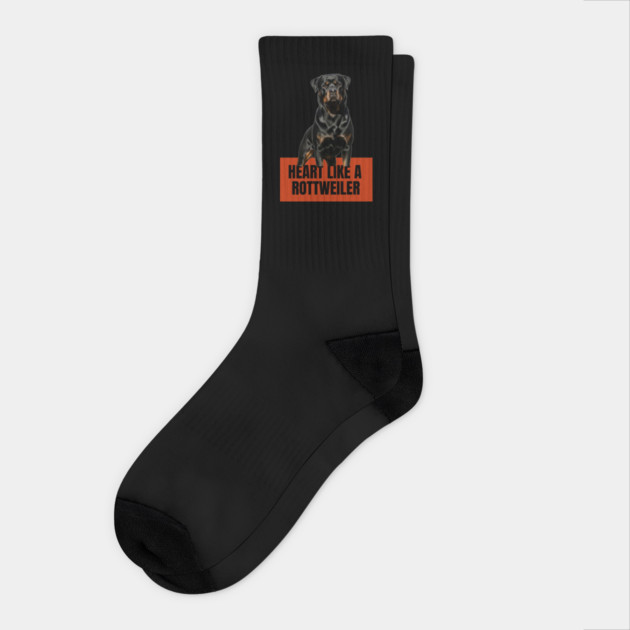 Heart Like A Rottweiler Socks by Lamar 's Store