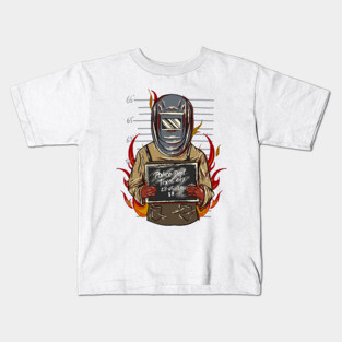 mr bad guy welder Kids T-Shirt