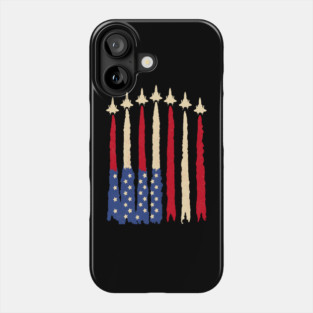 Patriotic USA Flag Fighter Jets 4th of July Phone Case