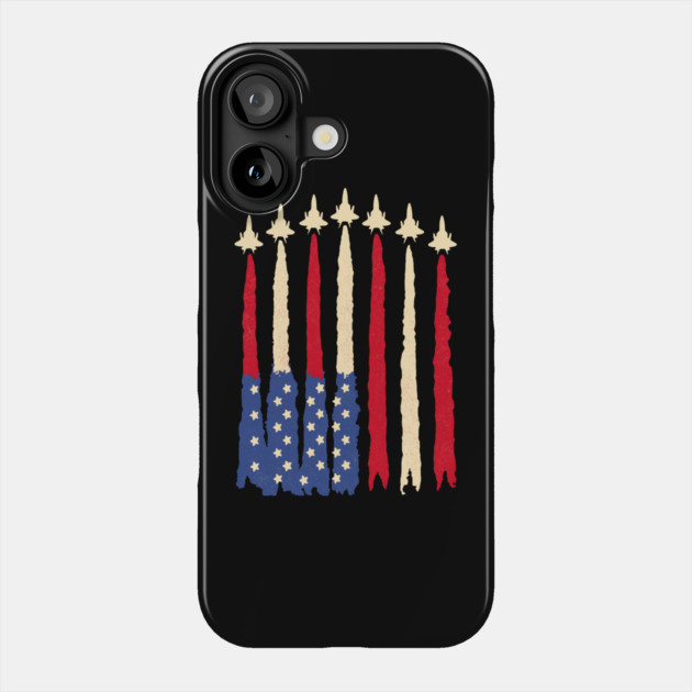 Patriotic USA Flag Fighter Jets 4th of July Phone Case by The WYLD Tribe