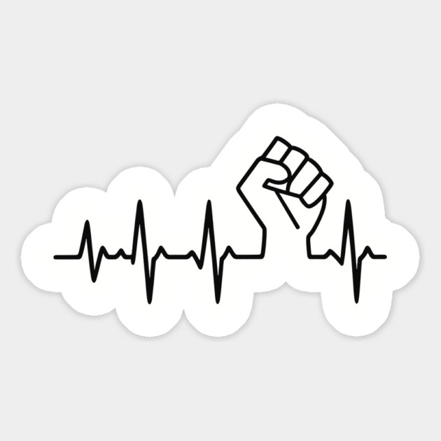 Raised Fist Heartbeat Rebel Activism Power Magnet by Anticorporati