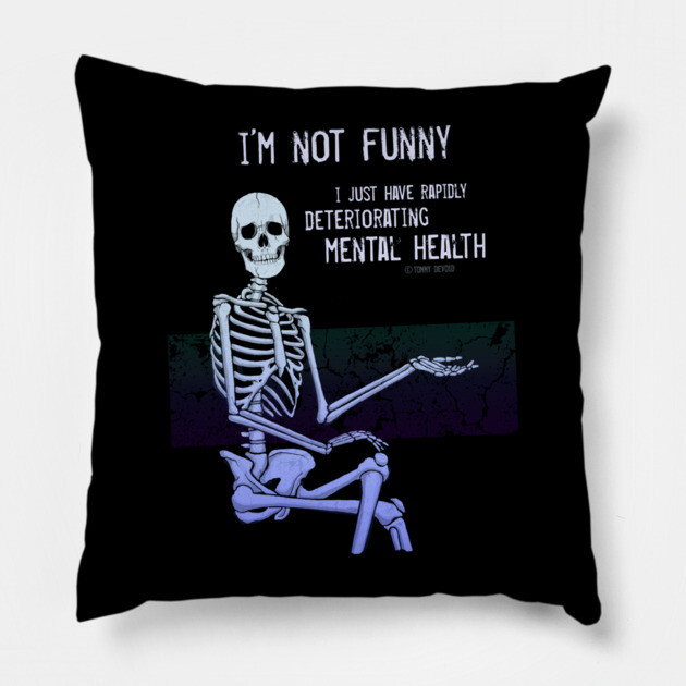 The Old Downward Spiral Pillow by Tommy Devoid