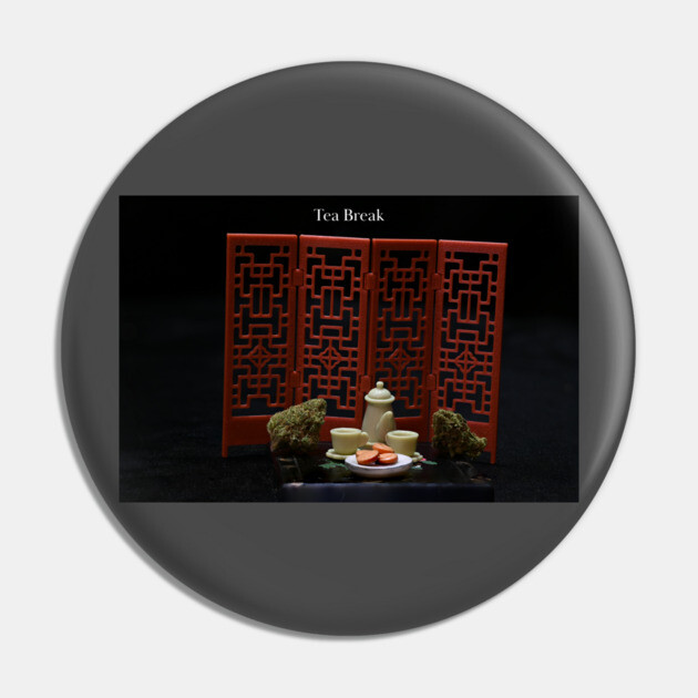 Tea Break with Banjo Pot - Weed Design Pin by MrGreenGenes420