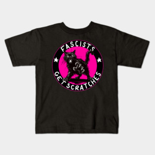 Cats Against Fascists Pink Version Kids T-Shirt