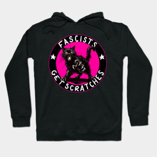 Cats Against Fascists Pink Version Hoodie