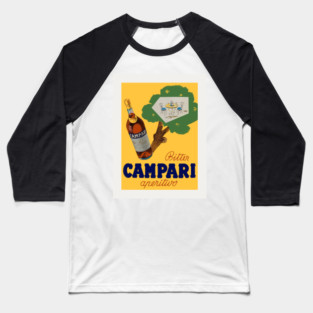 Bitter Campari Aperitivo - Vintage Italian advertising poster, 1960 Baseball T-Shirt