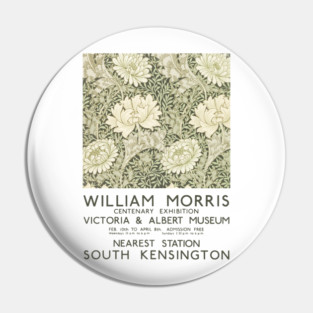 William Morris Art Exhibition Pin