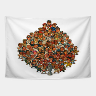 Indianpolis 500 Winner Caricatures Tapestry