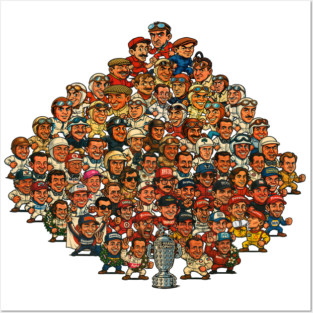 Indianpolis 500 Winner Caricatures Posters and Art