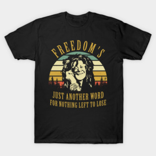 Janis Joplin - Vintage Retro 60s Style Fanart T-Shirt