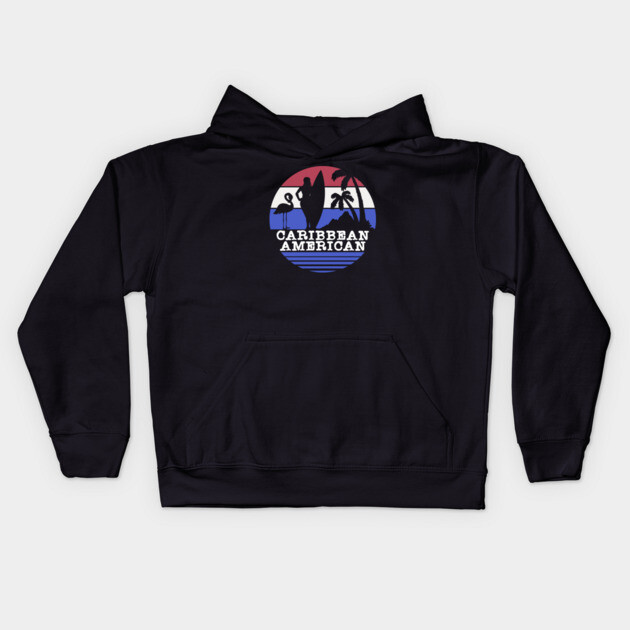 Caribbean American Kids Hoodie by HolidayBug