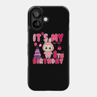 labubu its my 8th birthday Girls Kids Phone Case