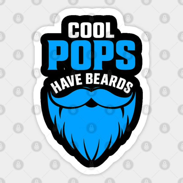 Cool Pops Have Beards Fathers Day Design Sticker by TurnEffect