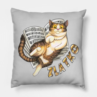 Zlatko on music book Pillow