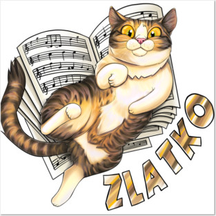 Zlatko on music book Posters and Art